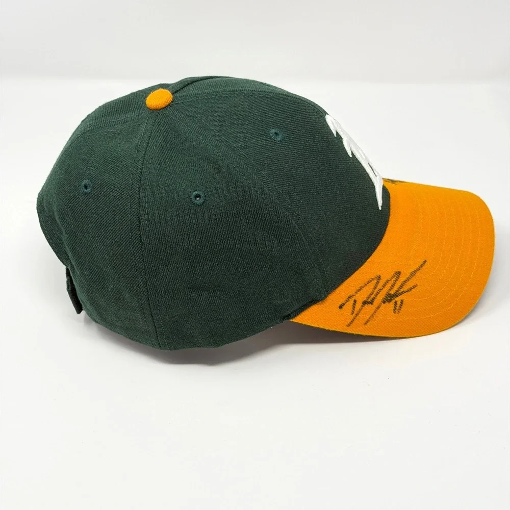 Oakland Athletics Signed Baseball‎ Cap Comcast Promo Green Gold One Size